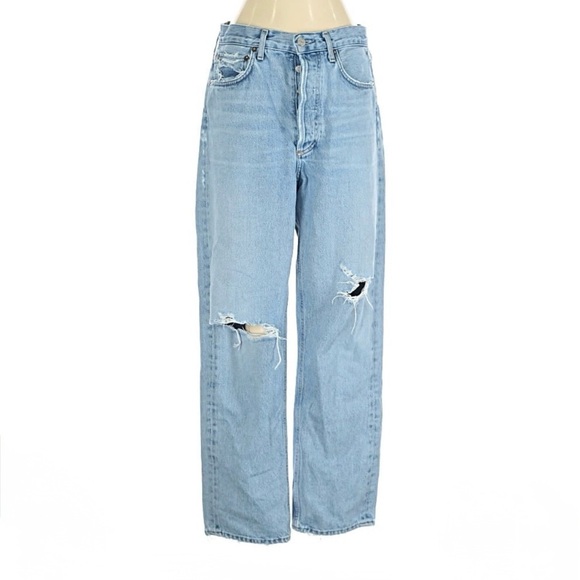 Agolde Denim - AGolde Classic Blue Distressed Women Jeans